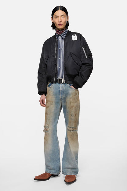 Nylon bomber jacket - Evening blue
