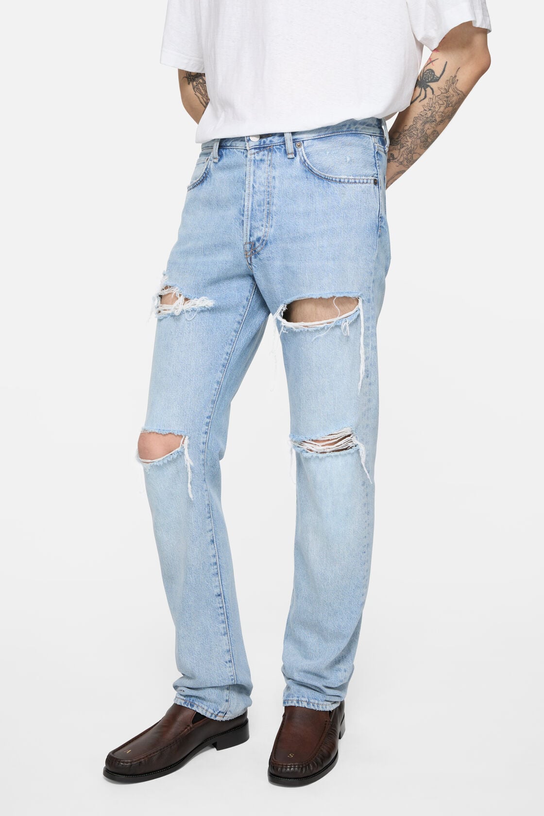 Distressed jeans - 1996M - Light blue