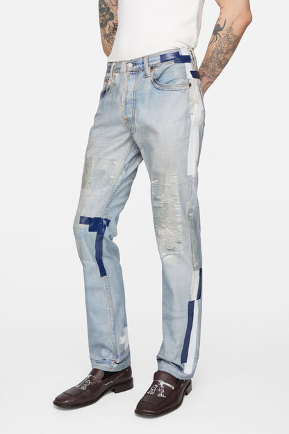 Trompe-l'œil tape jeans - 1996M - Light blue