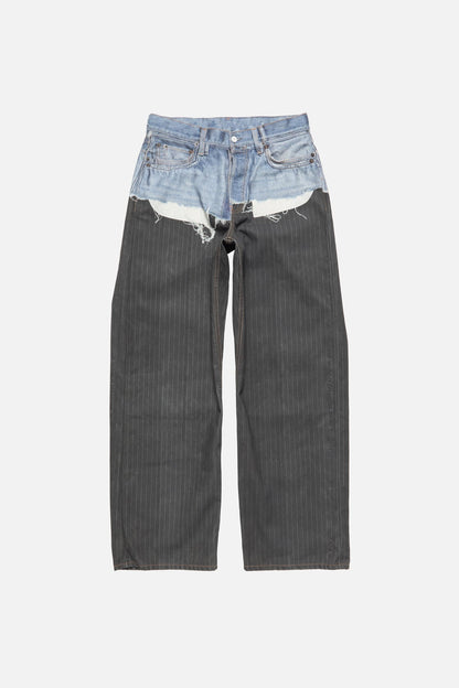trompe-l’œil jeans - 1981 - Blue/black