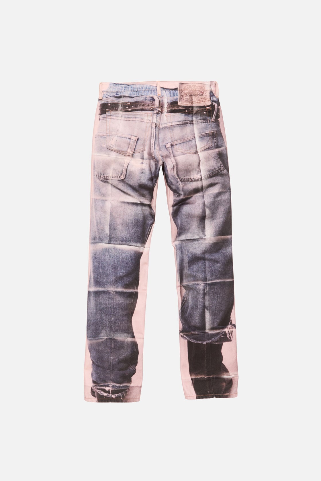 Trompe-l'œil photocopy jeans - 1996M - Pink/blue