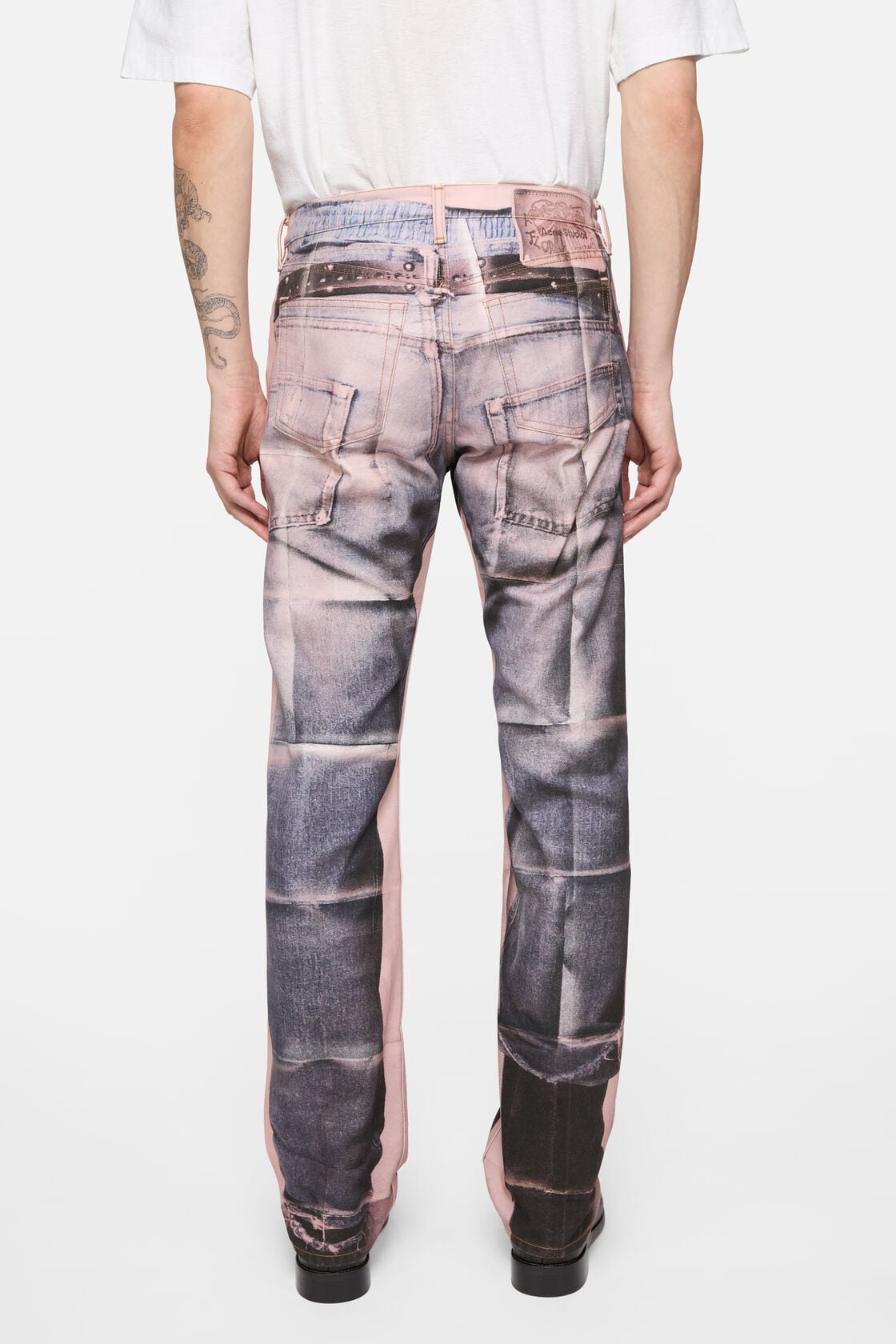 Trompe-l'œil photocopy jeans - 1996M - Pink/blue