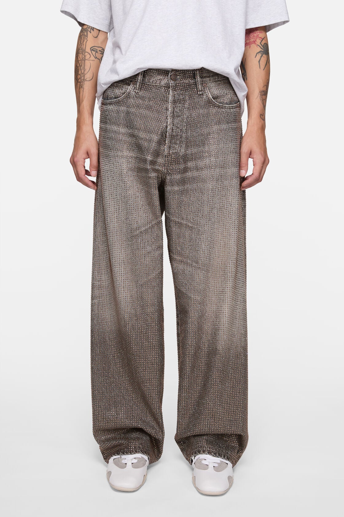 Loose rhinestone jeans – 1981 - Washed Black