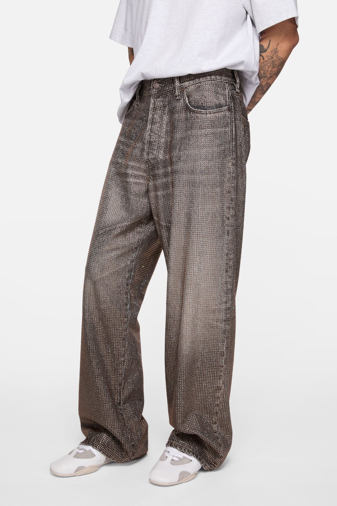 Loose rhinestone jeans – 1981 - Washed Black