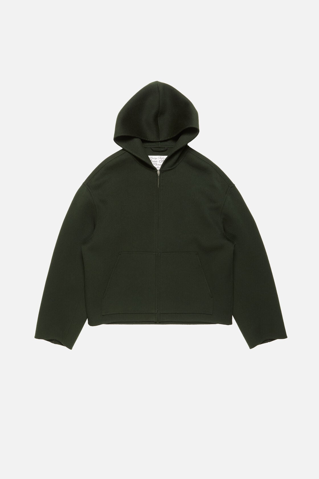 Cashmere jacket with hood - Dark green