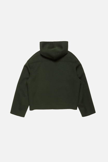 Cashmere jacket with hood - Dark green