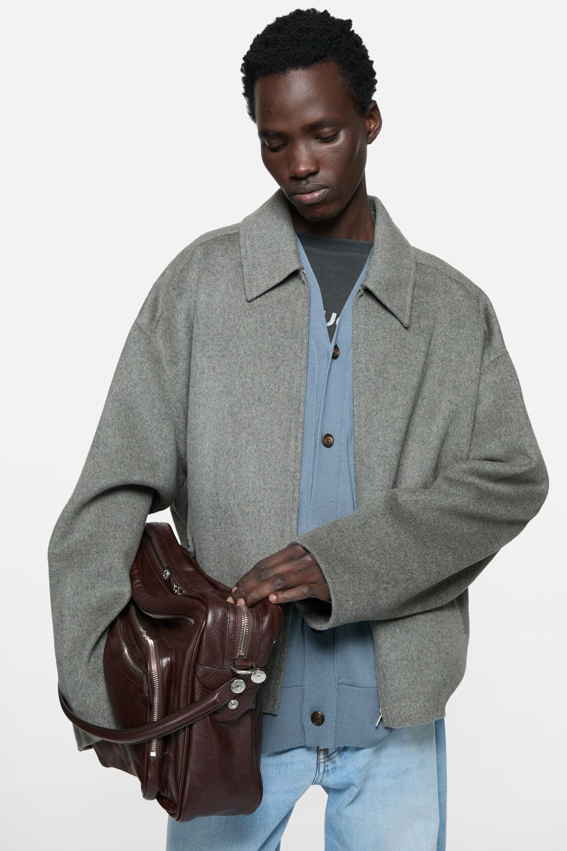 Cashmere blend jacket - Vintage grey melange