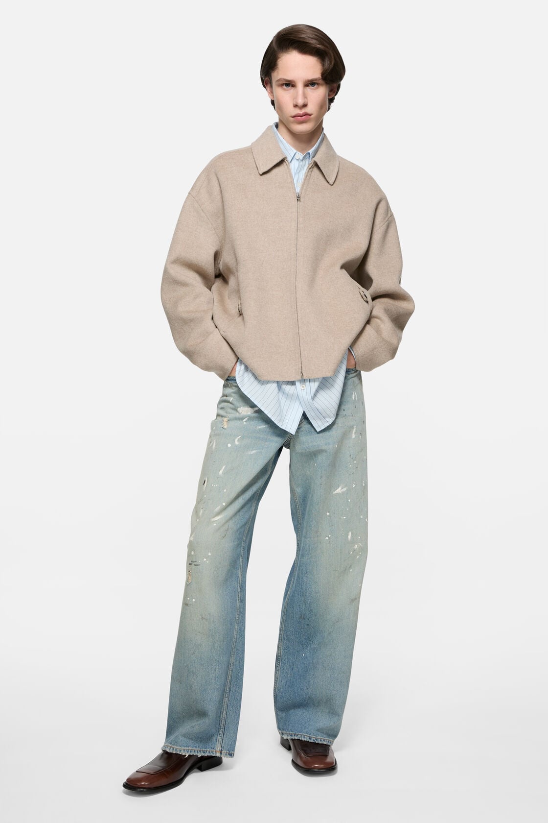 Cashmere blend jacket - Oatmeal melange