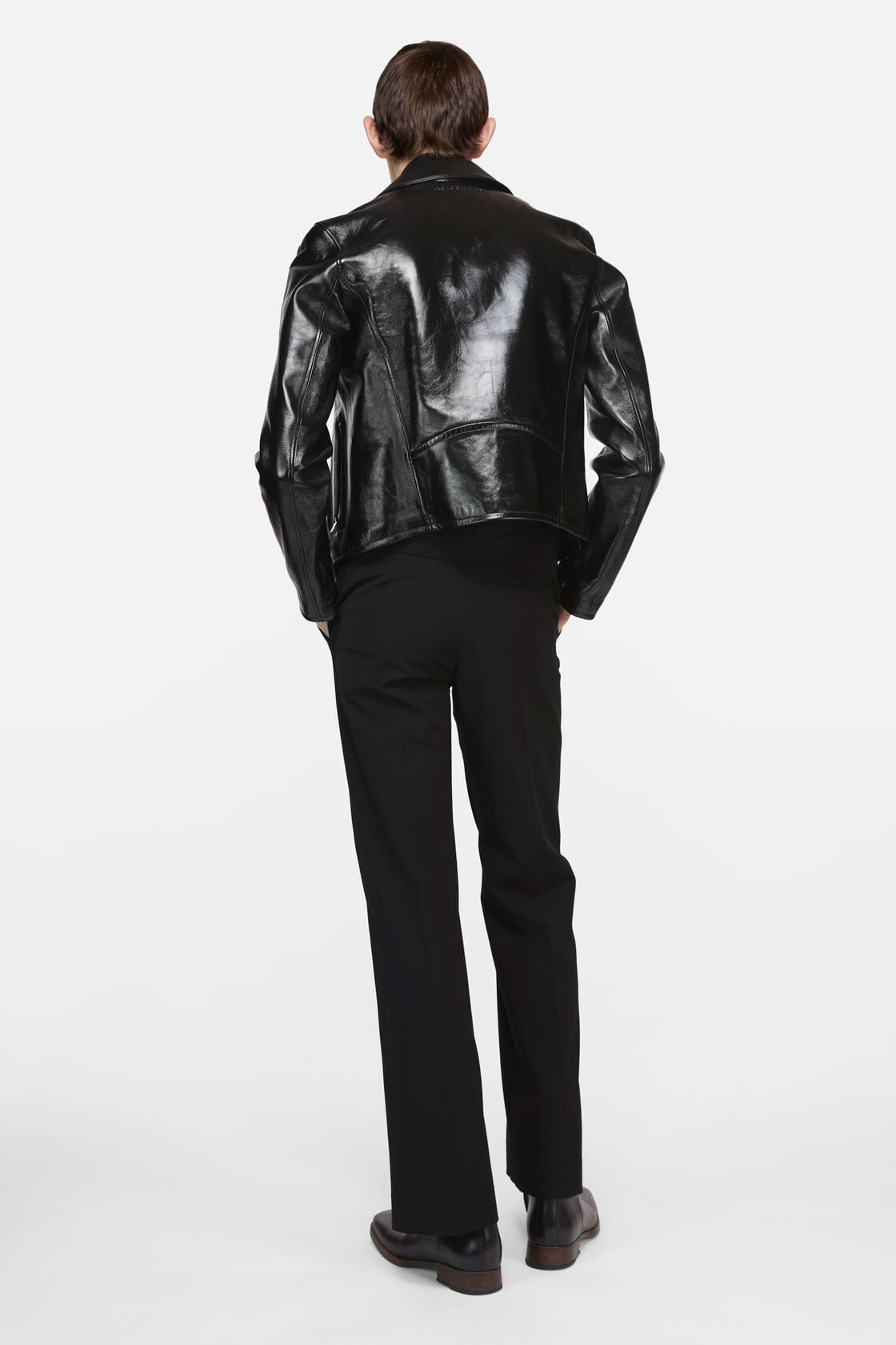 Leather biker jacket - Black