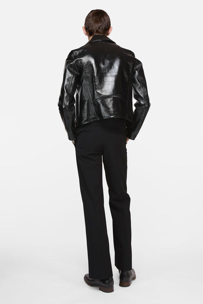 Leather biker jacket - Black