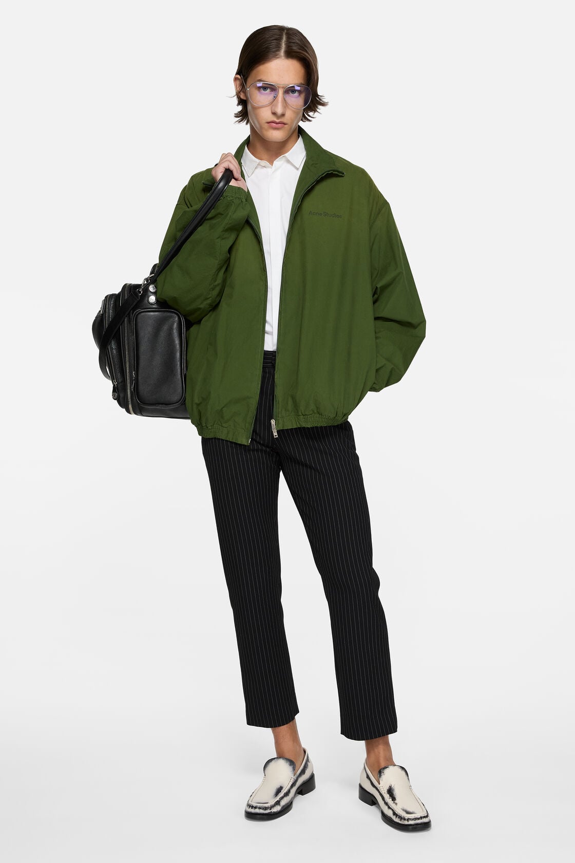 Washed logo jacket - Forest green