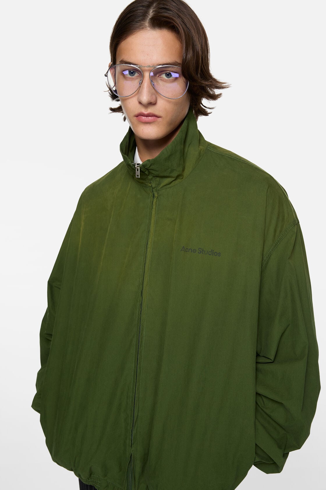Washed logo jacket - Forest green