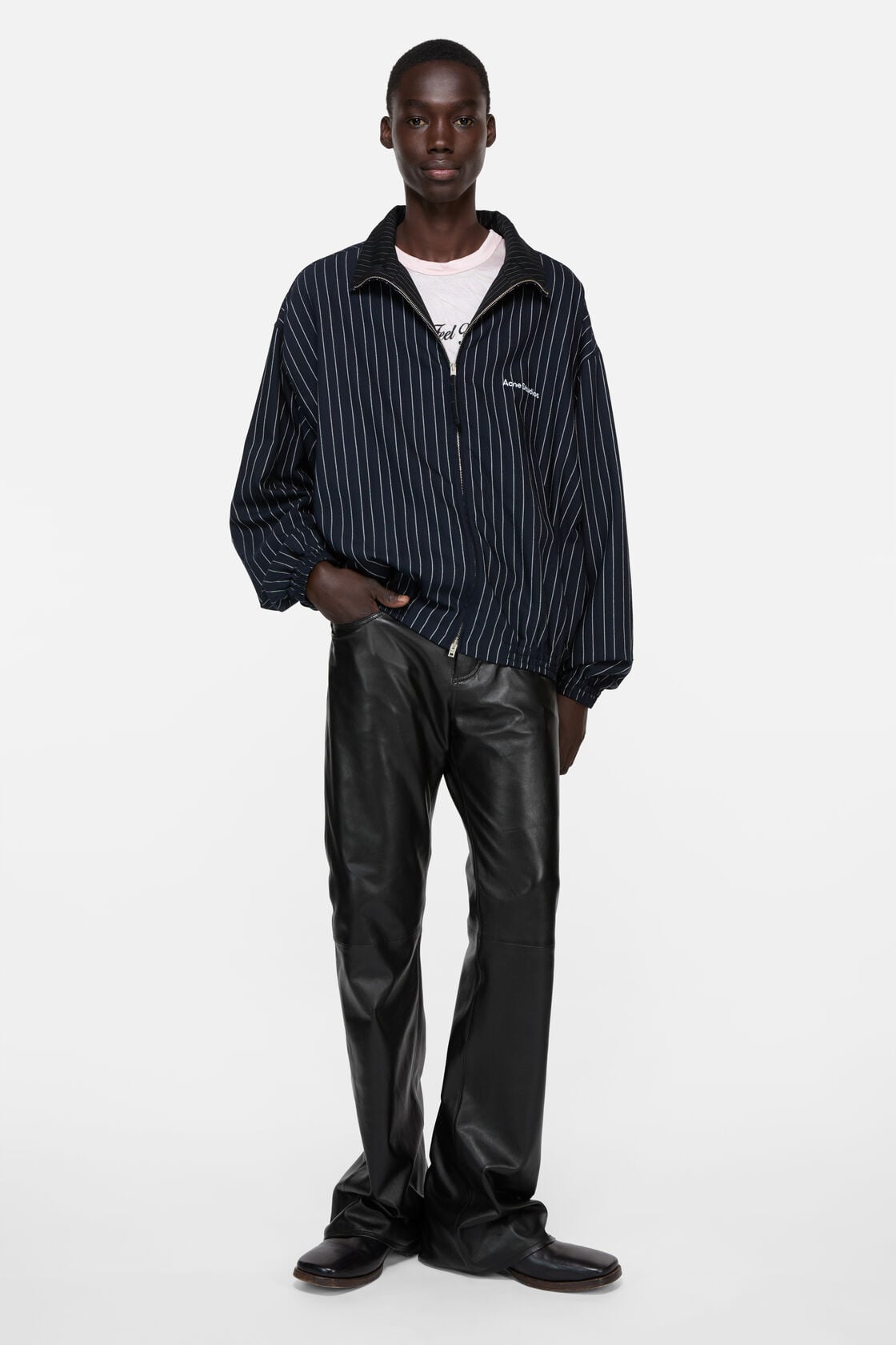 Pinstripe jacket - Navy/white