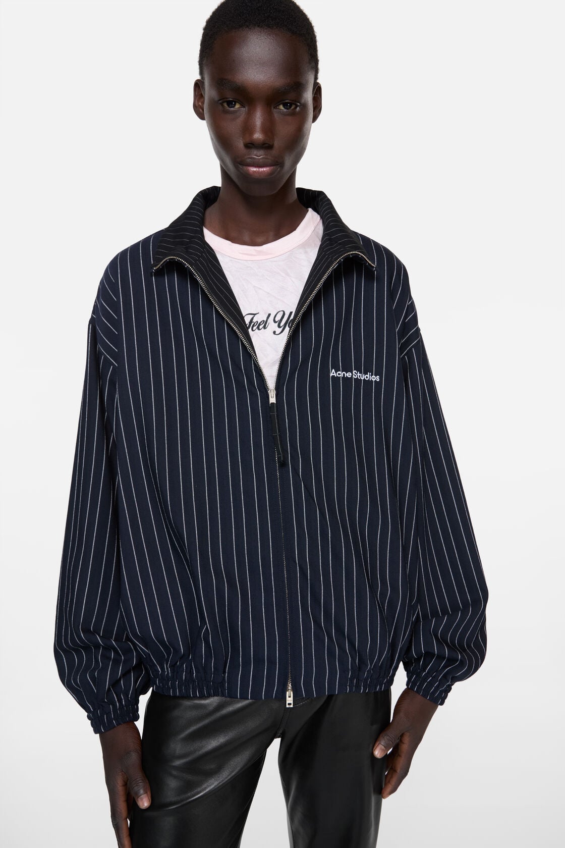 Pinstripe jacket - Navy/white