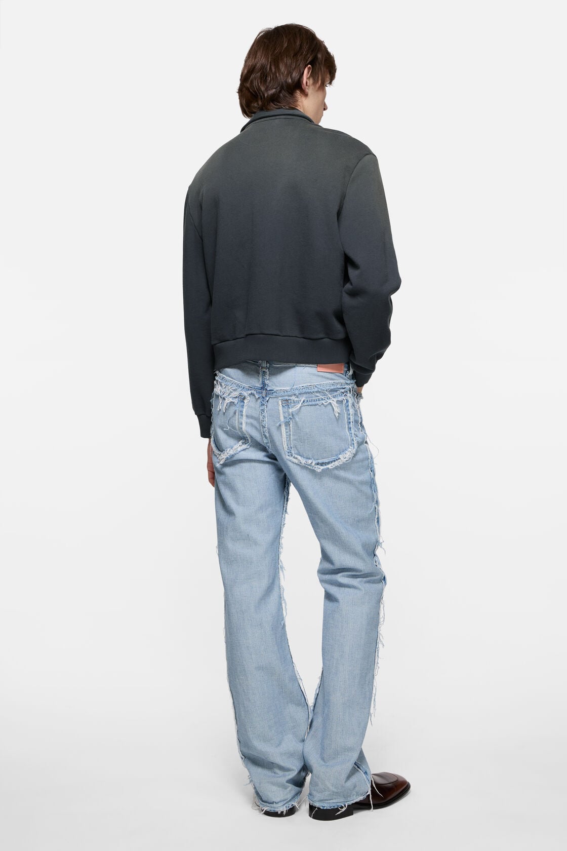Cardigan with collar - Faded black