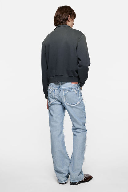 Cardigan with collar - Faded black