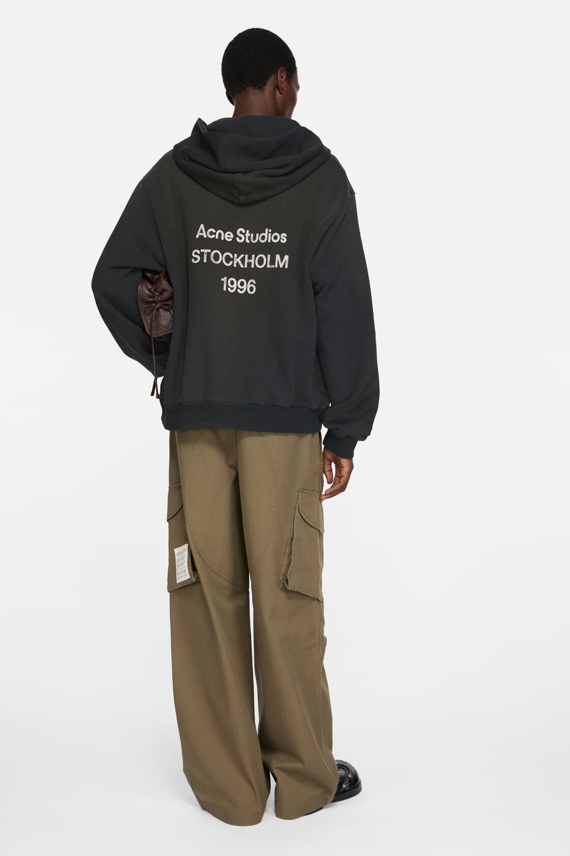 Fleece logo hoodie - Black