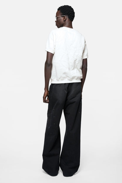 Crinkled fleece t-shirt - White