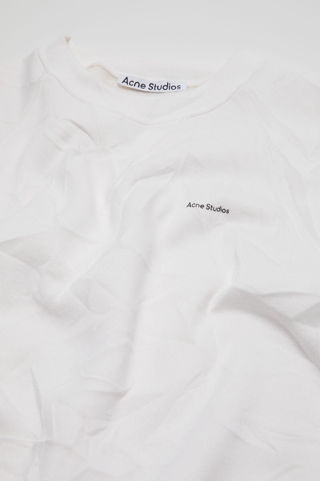 Crinkled fleece t-shirt - White