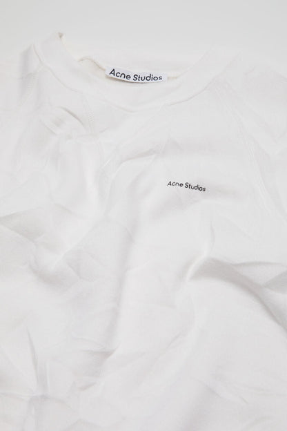 Crinkled fleece t-shirt - White