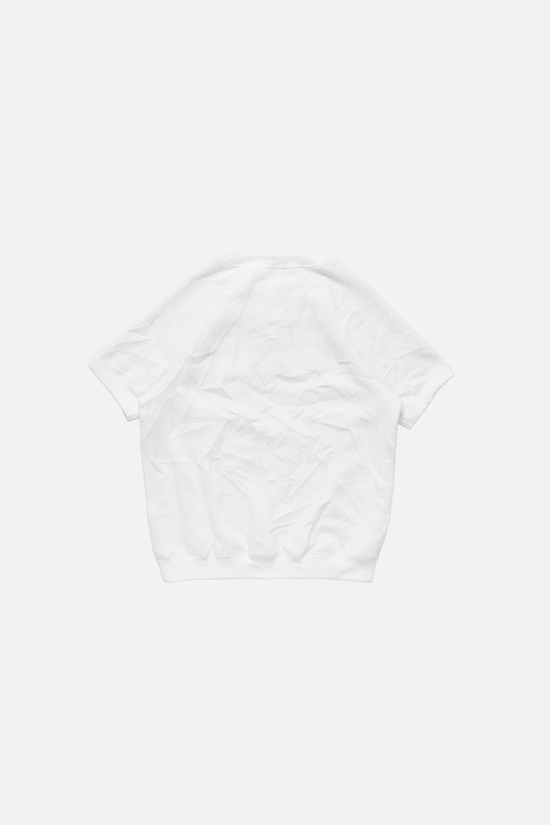 Crinkled fleece t-shirt - White