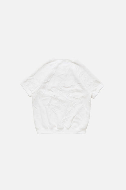 Crinkled fleece t-shirt - White