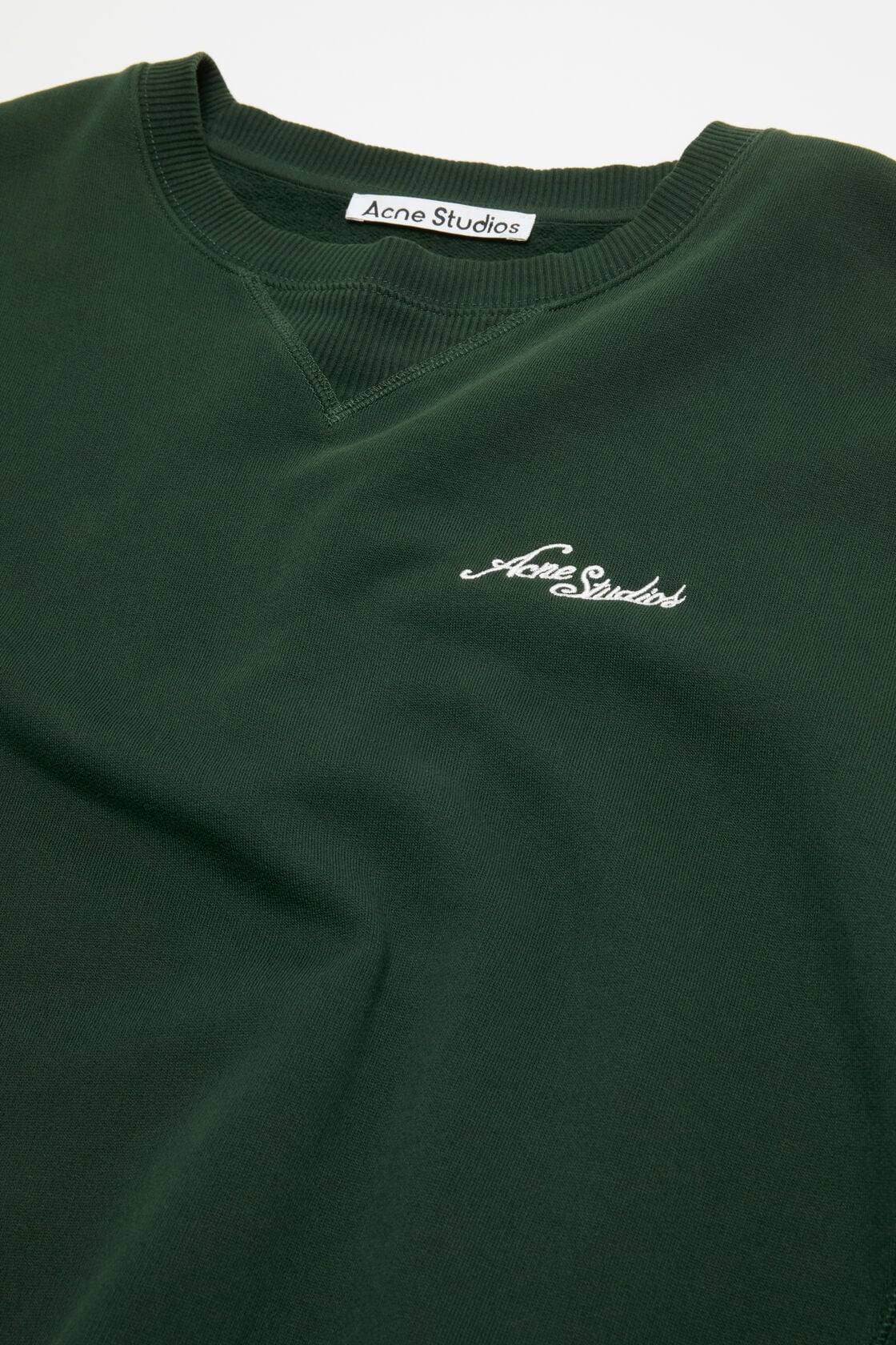 Fleece sweatshirt with logo - Dark green
