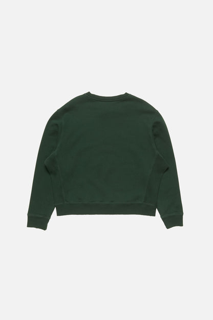 Fleece sweatshirt with logo - Dark green