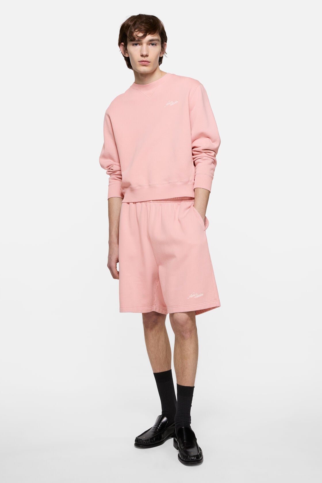 Fleece sweatshirt with logo - Faded pink