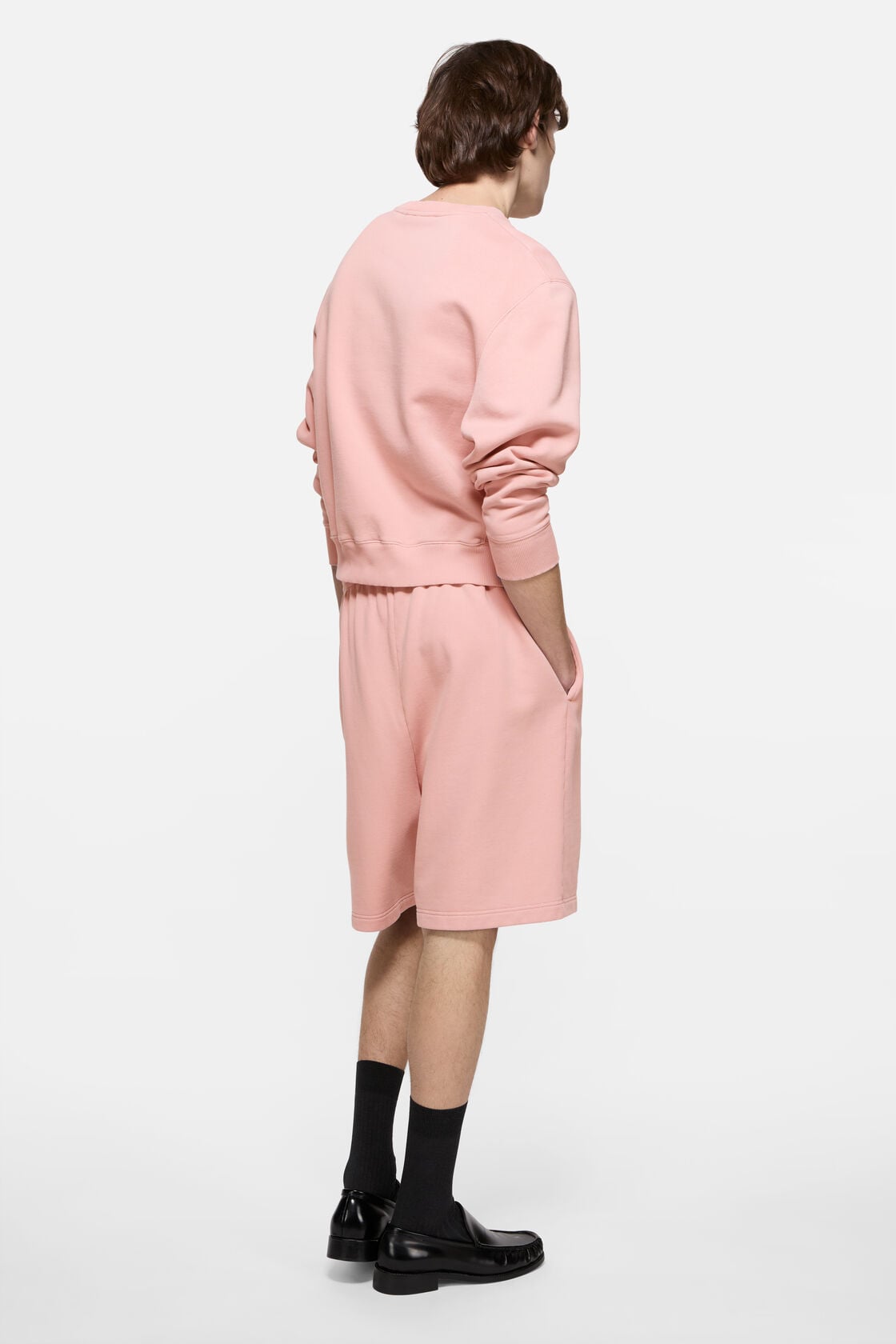 Fleece sweatshirt with logo - Faded pink
