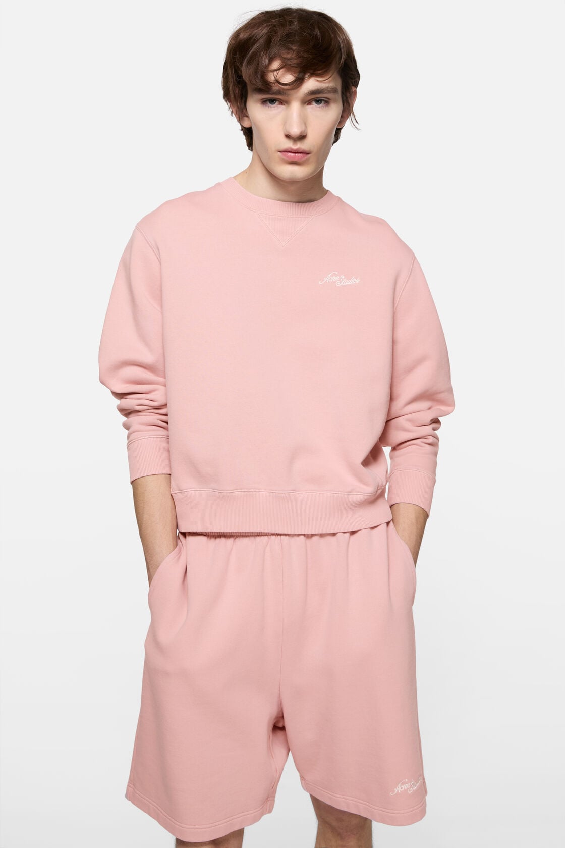 Fleece sweatshirt with logo - Faded pink