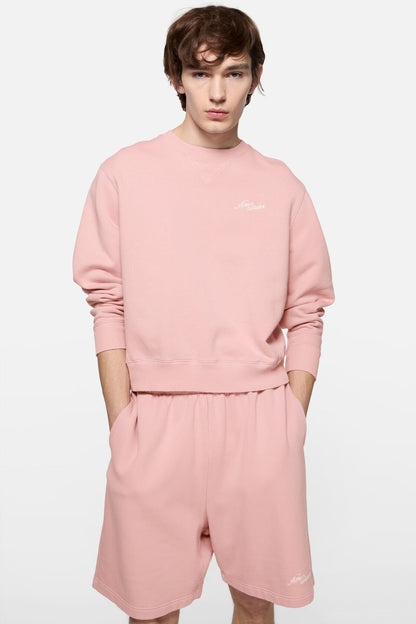 Fleece sweatshirt with logo - Faded pink