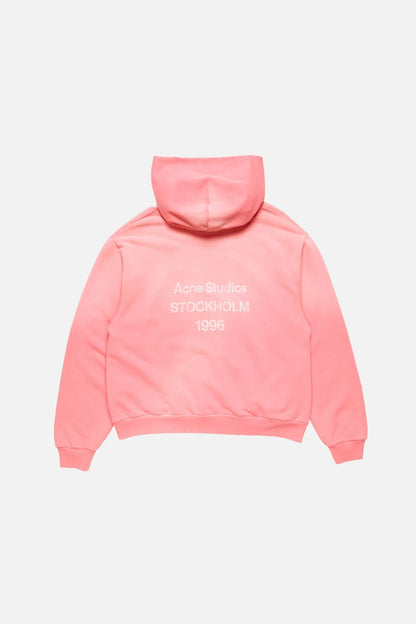 Fleece logo hoodie - Tango pink