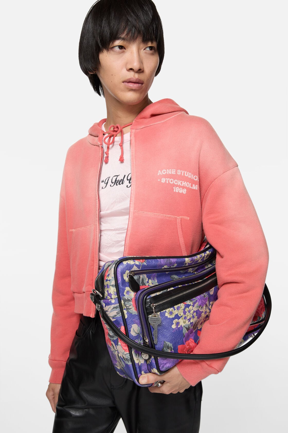Sprayed zip hoodie - Red