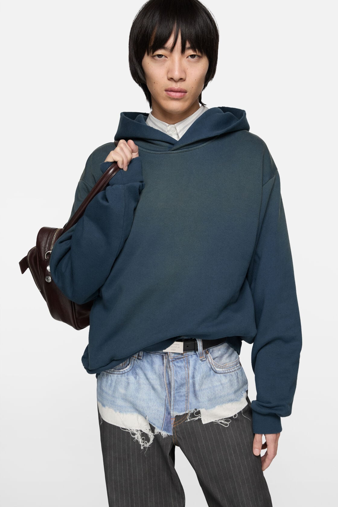 Fleece logo hoodie - Deep blue