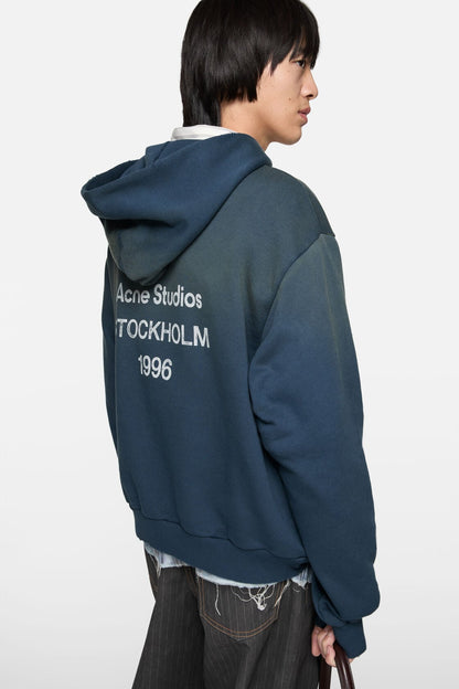 Fleece logo hoodie - Deep blue