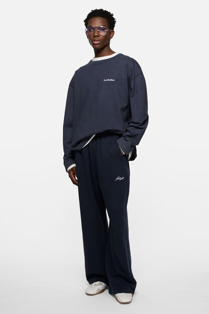 Layered sweatshirt with logo - Navy/white