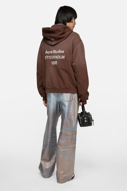 Fleece logo hoodie - Chocolate brown