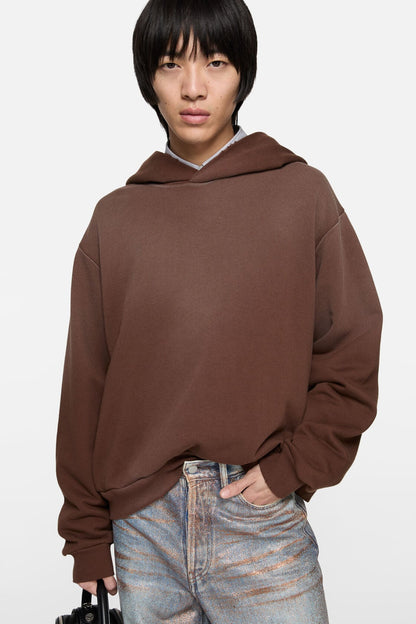 Fleece logo hoodie - Chocolate brown