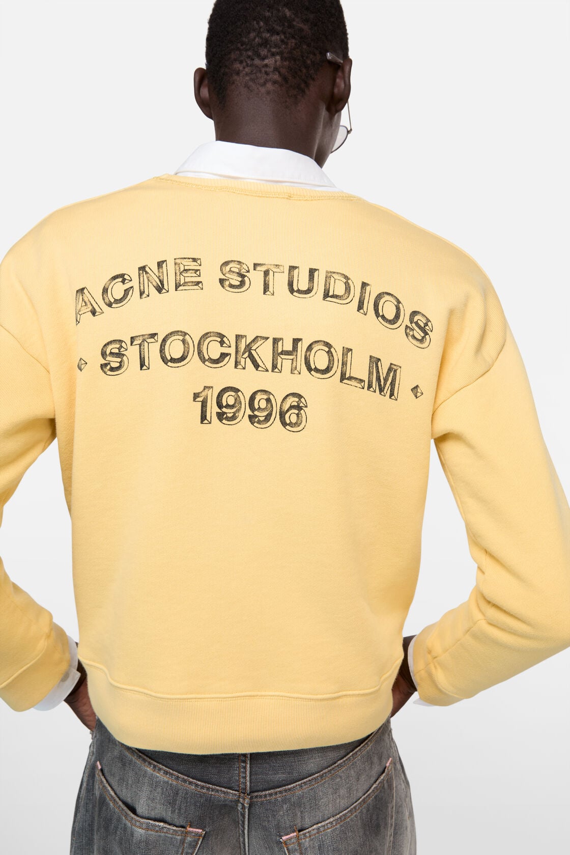 Sprayed logo sweatshirt - Light yellow