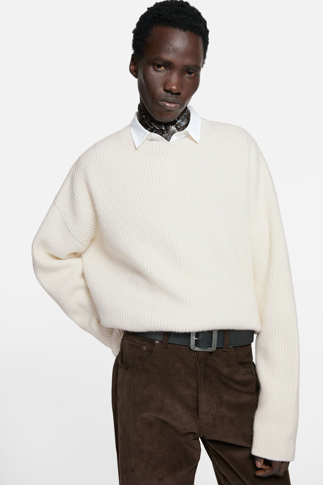 Chunky cashmere sweater - Off white