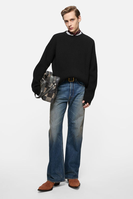 Chunky cashmere sweater - Black