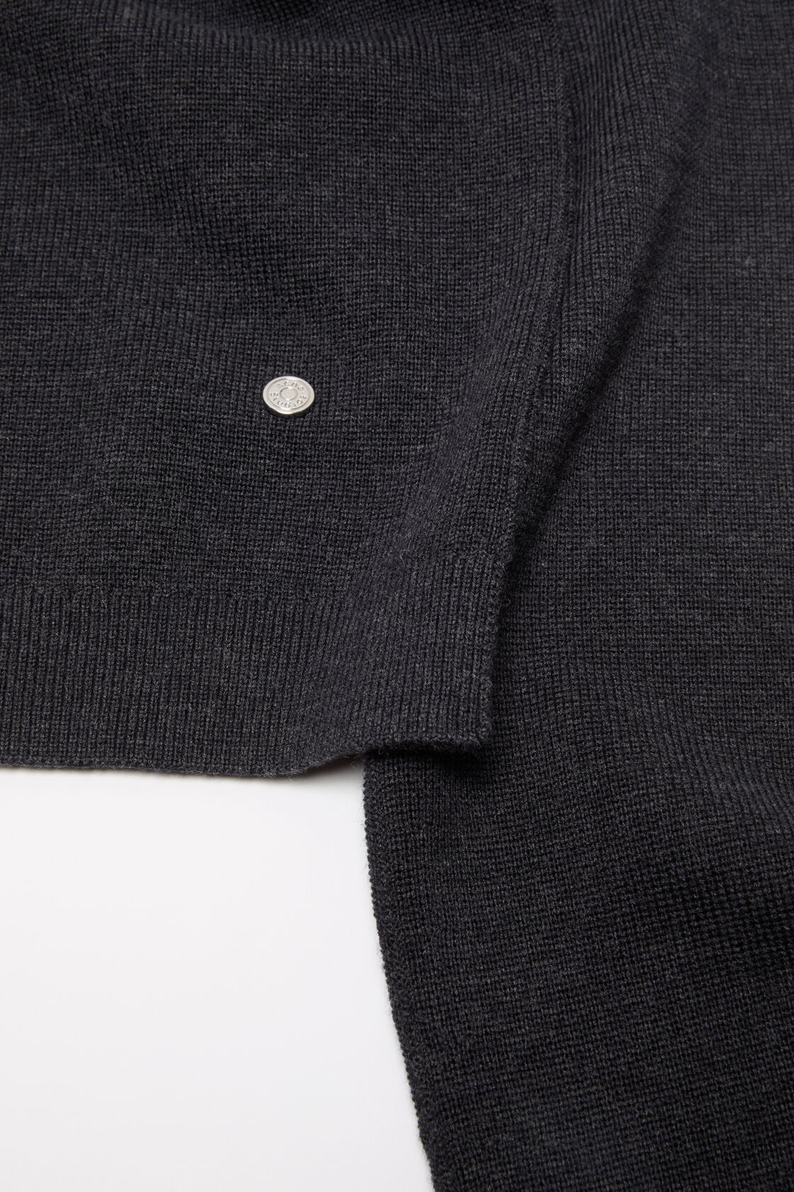 V-neck wool cardigan - Dark Navy Melange