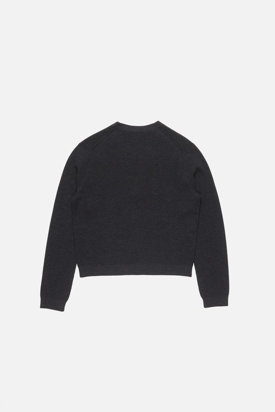 V-neck wool cardigan - Dark Navy Melange