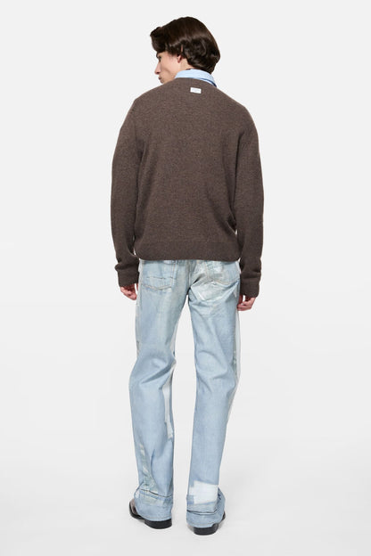 Cashmere sweater with logo - Walnut brown
