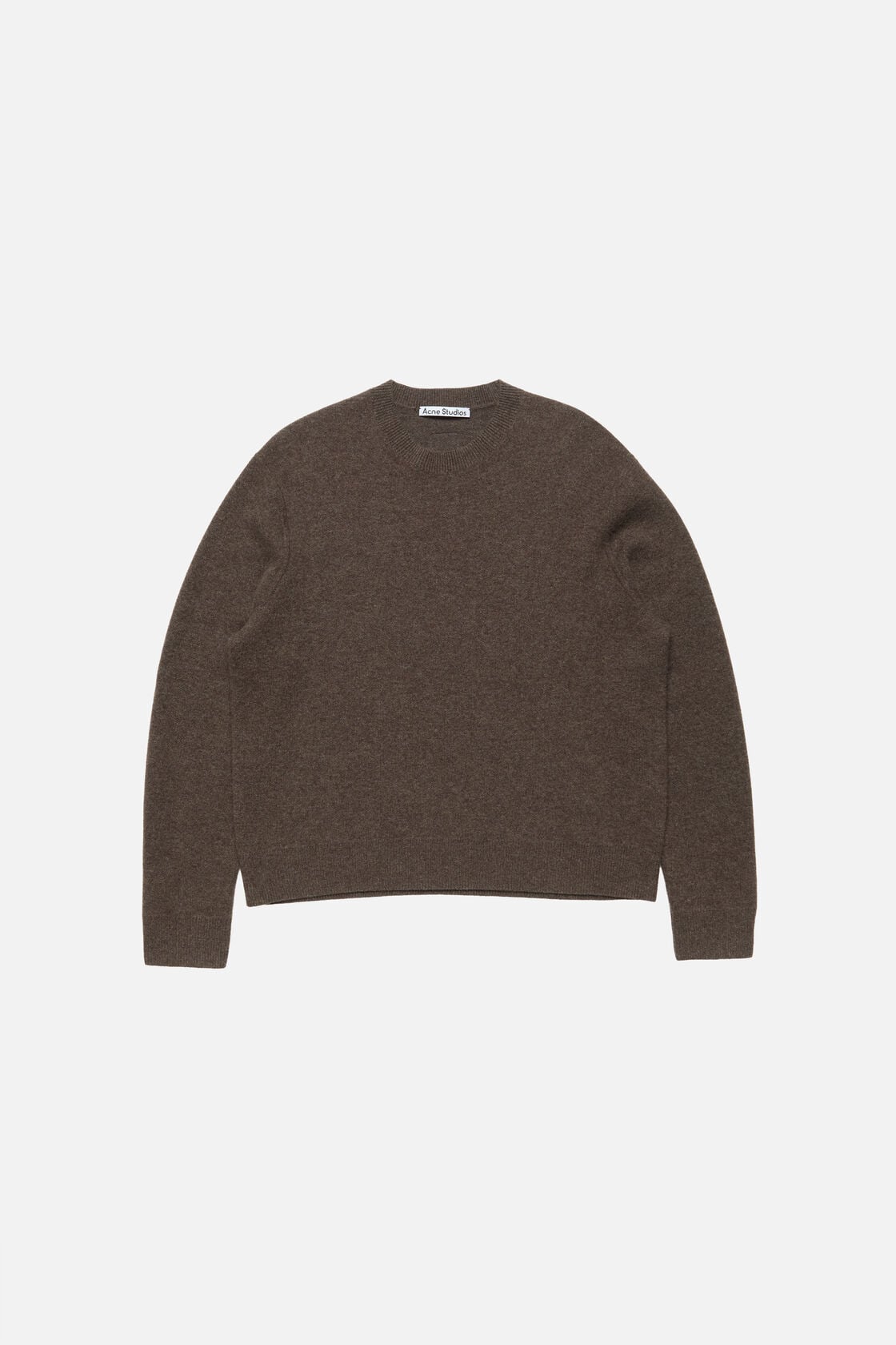 Cashmere sweater with logo - Walnut brown