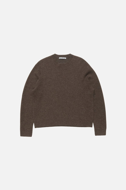 Cashmere sweater with logo - Walnut brown