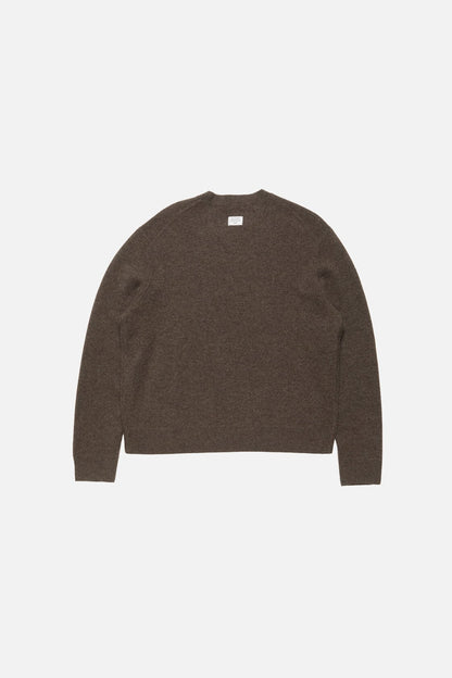 Cashmere sweater with logo - Walnut brown