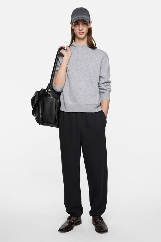 Cashmere hoodie - Cold grey melange