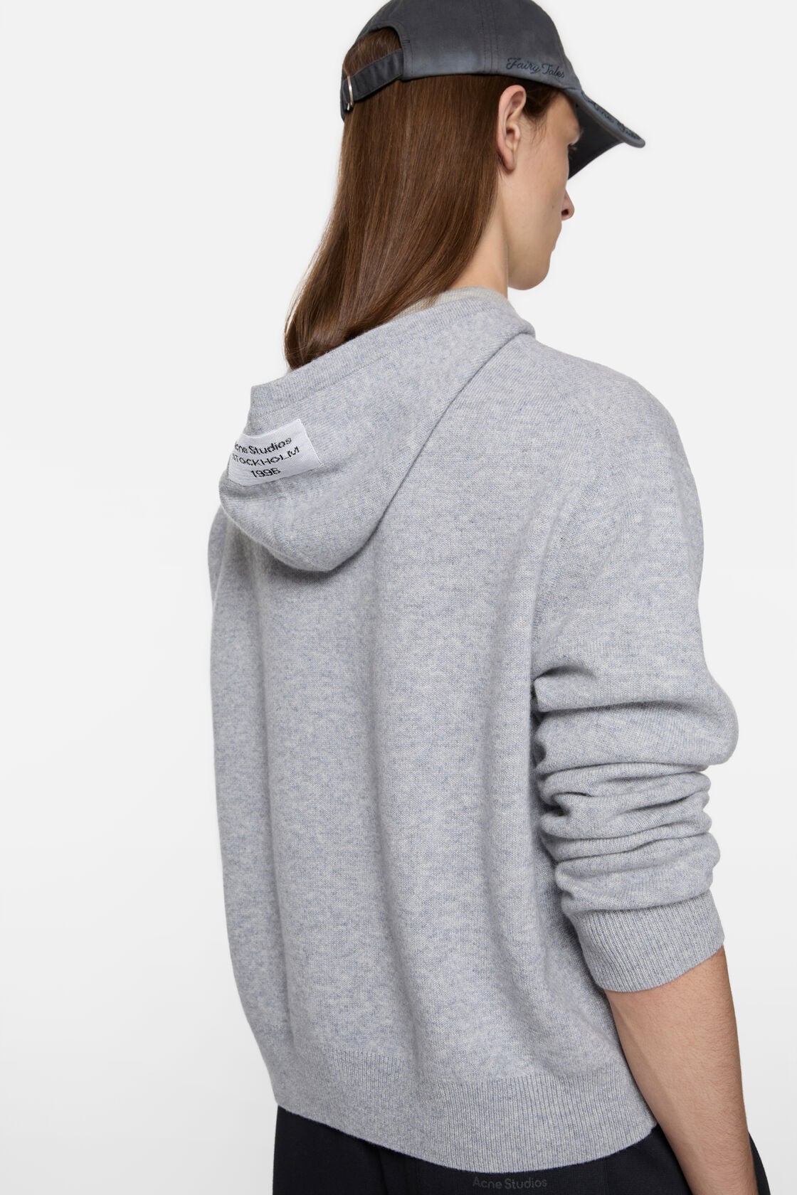 Cashmere hoodie - Cold grey melange